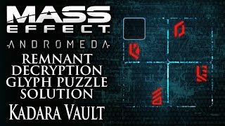 Mass Effect Andromeda  Remnant Decryption Glyph Puzzle Solution  Kadara Vault [upl. by Adis]