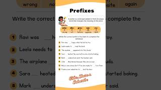 Prefixes  Practice Exercise englishgrammar shortsfeed prefix shorts [upl. by Ahsitram]