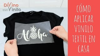 Cómo CREAR Estampados con VINILO TEXTIL sobre Camisetas 👕 FUNCIONA CON PLANCHA NORMAL [upl. by Ambrosane]