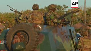 ECOWAS troops in Banjul people celebrating [upl. by Hartnett]