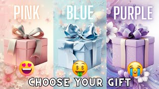 Choose your gift 🎁💝🤮 3 gift box challenge Pink Blue amp Purple giftboxchallenge chooseyourgift [upl. by Enrol]