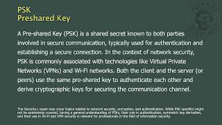 PSK  Preshared Key [upl. by Elyssa]