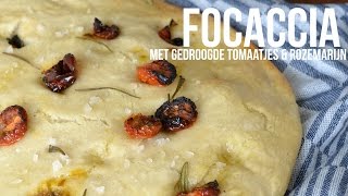 Focaccia met gedroogde tomaatjes en rozemarijn [upl. by Aneej]