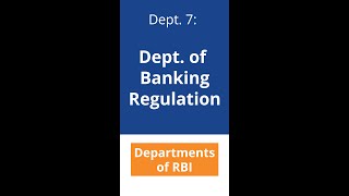 Part 7 Department of Regulation shorts regulation rbi [upl. by Kerge]