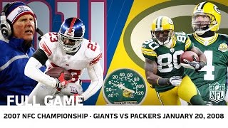 Giants Upset Brett Favre in Lambeau  Giants vs Packers 2007 NFC Championship  NFL Full Game [upl. by Sedecrem]