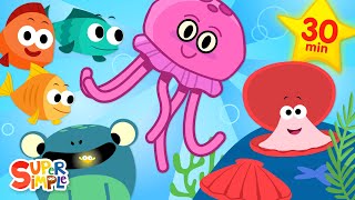 Ocean Songs  Kids Songs About Sea Animals amp Water  Super Simple Songs [upl. by Eustasius]