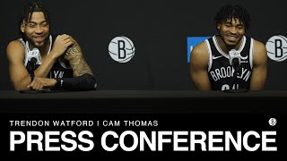 Trendon Watford and Cam Thomas Press Conference  2023 Brooklyn Nets Media Day [upl. by Andree]