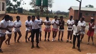 Tswana school kids doing a traditional Tswana dance [upl. by Yentyrb703]