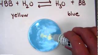 bromothymol blue and Le Chateliers Principle with acidbase equilibrium [upl. by Fidellia250]