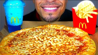 ASMR DOMINO’S PIZZA MCDONALD’S FRIES EATING BIG BITES NO TALKING MUKBANG JERRY CHANNEL AD COMMERCIAL [upl. by Romito619]