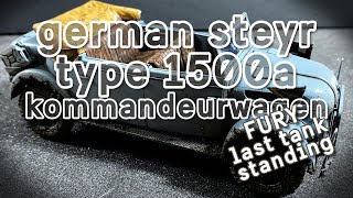 German Steyr Type 1500A  FURY  last tank standing Diorama ScaleModel Miniature ModelKit [upl. by Atinot]