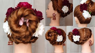 Simple bun hairstyles for women  ladies hairstyles [upl. by Abroms]