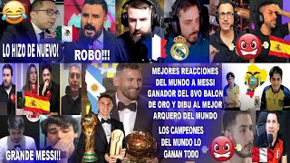 ASÍ REACCIONÓ EL MUNDO A MESSI 8VO BALÓN DE ORO Y DIBU MEJOR ARQUERO ARGENTINA CAMPEÓN ARRASÓ [upl. by Raul]