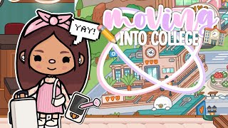 MOVING INTO COLLEGE 📚👧  WITH VOICE 🔈 Toca Boca TikTok Roleplay 🩵 [upl. by Areikahs]