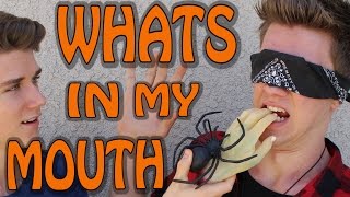 WHATS IN MY MOUTH CHALLENGE HALLOWEEN STYLE  Collins Key ft Devan [upl. by Oriole]