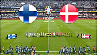 FINLAND vs DENMARK  UEFA EURO 2024 QUALIFYING [upl. by Idelson738]