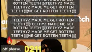 ROTTEN TEETH IN TEETHYZ  ROBLOX Trolling [upl. by Harberd]