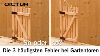 Die 3 häufigsten Fehler beim Bauen von Gartentoren dictum diy garten [upl. by Ailatan]