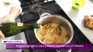 Pollo a la sidra en salsa de champiñones [upl. by Warde]