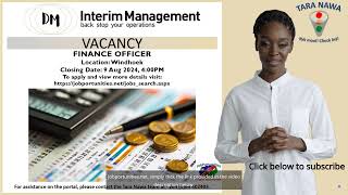 💸👨‍💼Vacancy DM Interim Management Finance Officer Closing Date 9 Aug 2024 [upl. by Josy]