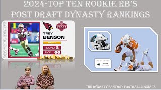 2024Top Ten rookie RB’s post Draft Dynasty Rankings [upl. by Vallery]