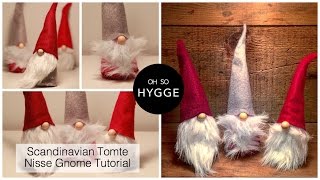 Scandinavian Tomte Nisse Christmas Gnome DIY Tutorial [upl. by Mudenihc]