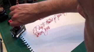 Scrivere con il Calamo Cola pen  Writing with CalameColapen [upl. by Naujed]