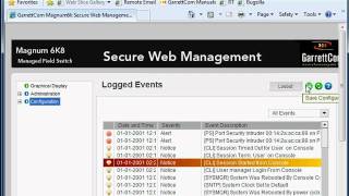 GarrettCom Managing the Switch Configuration file using the GUI [upl. by Euqinom]