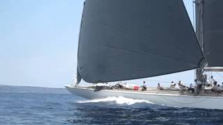 JClass Ranger spinnaker hoist Day 2 Superyacht Cup 2014 [upl. by Khai]