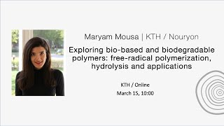 Defense of doctoral thesis – Maryam Mousa KTH March 15 2024 [upl. by Sivrup]