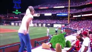 Phillies Fan Dances with Phillie Phanatic [upl. by Eat]