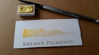 Kremer Pigments Colibri Gold Test [upl. by Kerin12]