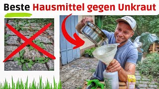 Unkrautvernichter selber herstellen 🌿 ANLEITUNG I Unkraut mit Hausmitteln bekämpfen [upl. by Kelcie]