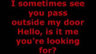 LIONEL RICHIE  HELLO LYRICS [upl. by Nirrol]