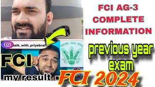 HOW TO PREPARE FCI AG3 2024PREVIOUS YEAR BANKING PATTERNbankingexam [upl. by Kermit]