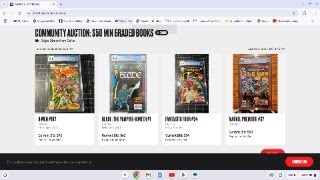 SHORTBOXED 50 minimum graded comic book auction ends tonight 8pm est [upl. by Atinehc]