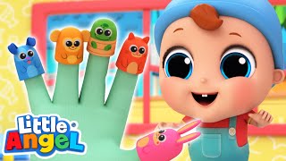 Finger Family Animals  Baby Shark  LittleAngel Kids Songs amp Nursery Rhymes [upl. by Oicirbaf]