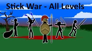 Stick War  Insane Mode  All Levels [upl. by Nonnaihr]