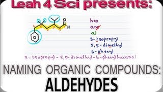 Naming Aldehydes Using IUPAC Nomenclature by Leah4sci [upl. by Aramaj24]