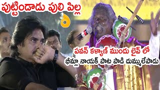 పుట్టిండాడు పులి పిల్ల 🔥🔥🦁🦁 Kinnera Mogulaiah Live Singing Bheemla Nayak Song [upl. by Nivat]