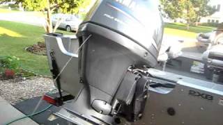 Unclogging Yamaha outboard engine [upl. by Nnayd635]