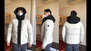 Moncler Madeira Short Down Jacket Light Gray Review [upl. by Austin868]