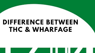 What is Difference between THC amp WharfageTHC Wharfage Terminal Handling Charges Wharfage at port [upl. by Nerfe172]