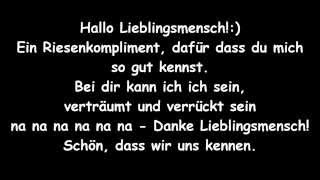 Lieblingsmensch Namika Lyrics [upl. by Ahsimac]