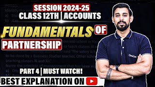 Fundamentals  Partnership  Chapter 1  Accountancy Class 12  Easiest way  Part 4 [upl. by Garrett]