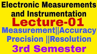 Electronic Measurements and InstrumentationLECTURE013rd SemesterElectronics Engg [upl. by Irolam]