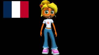 Crash Tag Team Racing  Coco Bandicoot Voice Clips French [upl. by Noterb63]