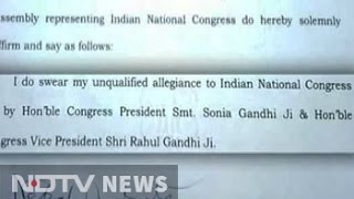 Congress offers itself up as ace target with loyalty pledge to Gandhis [upl. by Kilbride814]