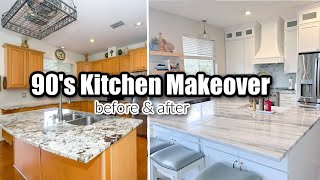 DIY KITCHEN RENOVATION on a BUDGET  BEFORE AND AFTER 90 Kitchen makeover [upl. by Tate129]