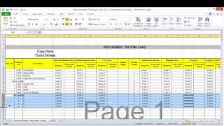 Lesson 7 part 4 Create procurement tracking log [upl. by Llydnek]